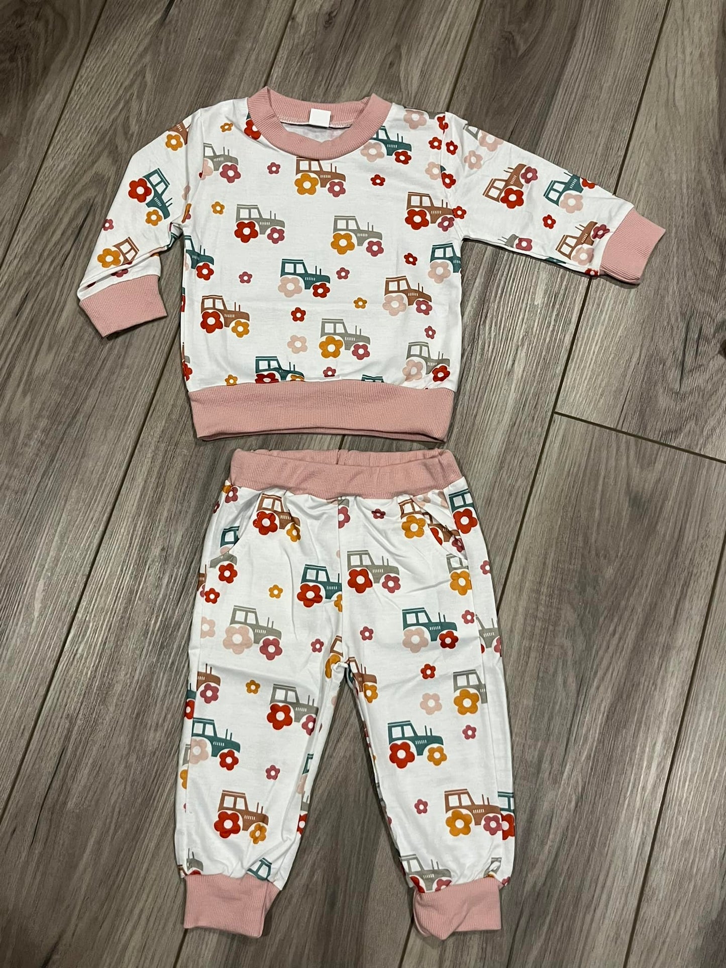 Floral Tractor Jogger Set