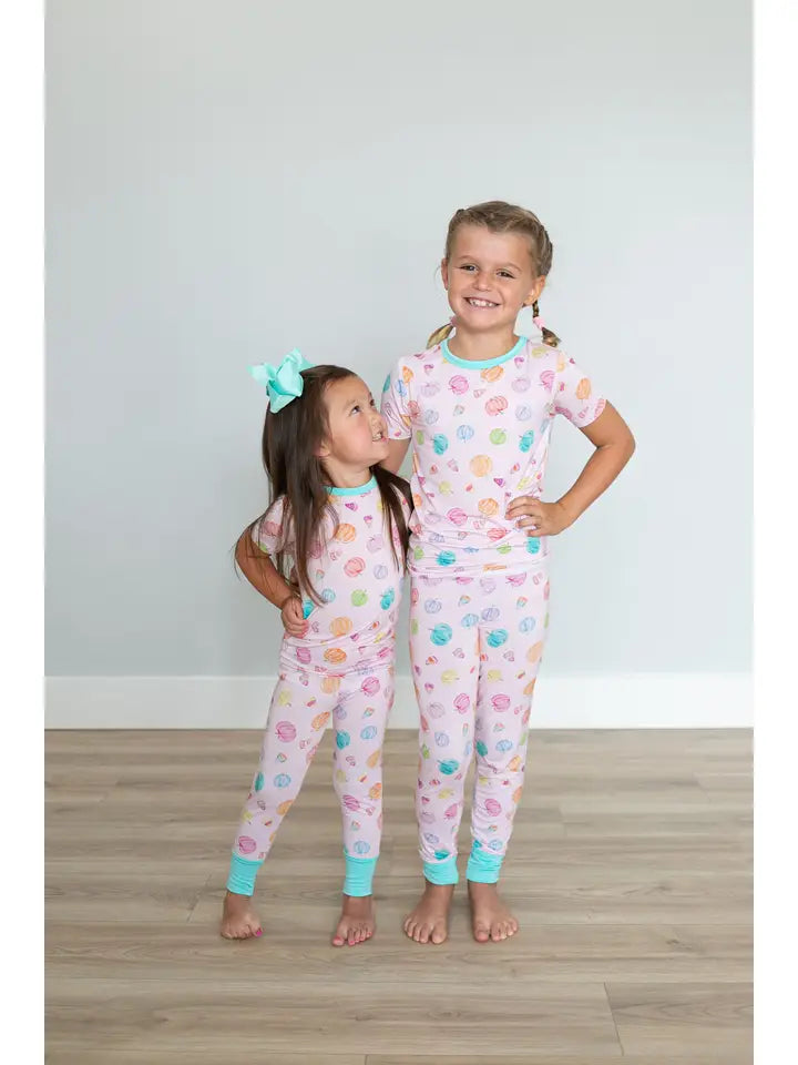 Pink Pumpkin Bamboo Two Piece Set