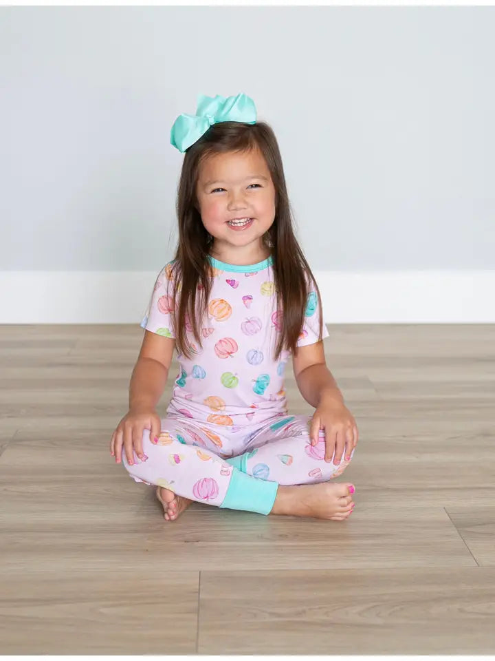 Pink Pumpkin Bamboo Two Piece Set