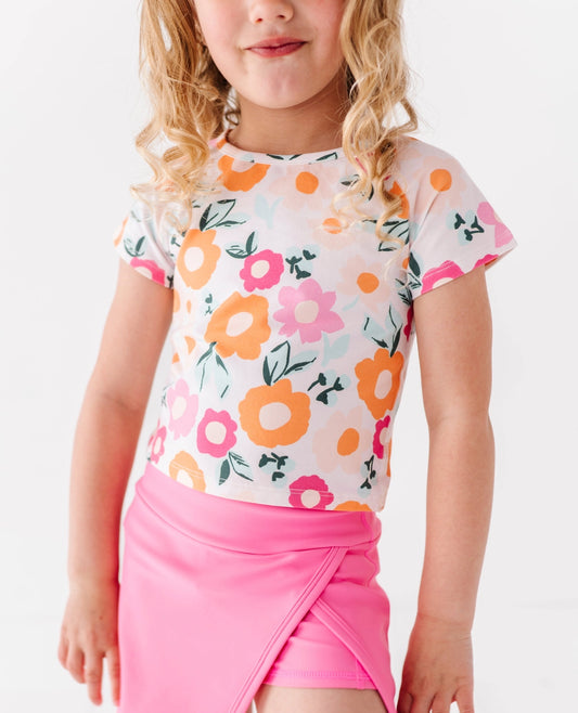 Made By Molly: Poppy Floral Cross Back Active Tee