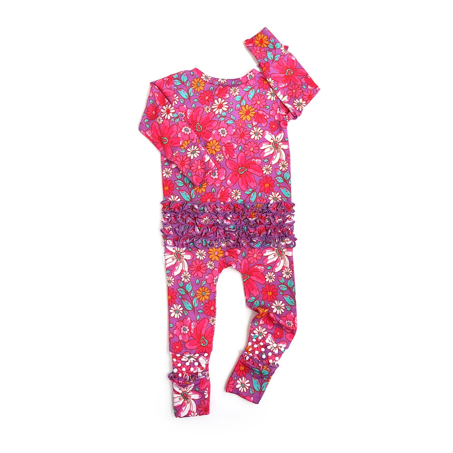 Gigi and Max: Posie Ruffle Bamboo Zippy Romper