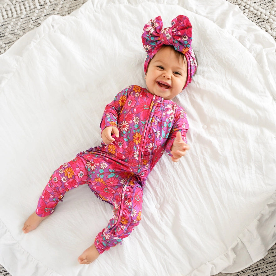 Gigi and Max: Posie Ruffle Bamboo Zippy Romper
