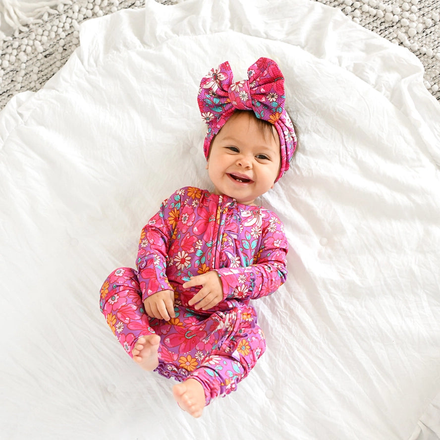 Gigi and Max: Posie Ruffle Bamboo Zippy Romper