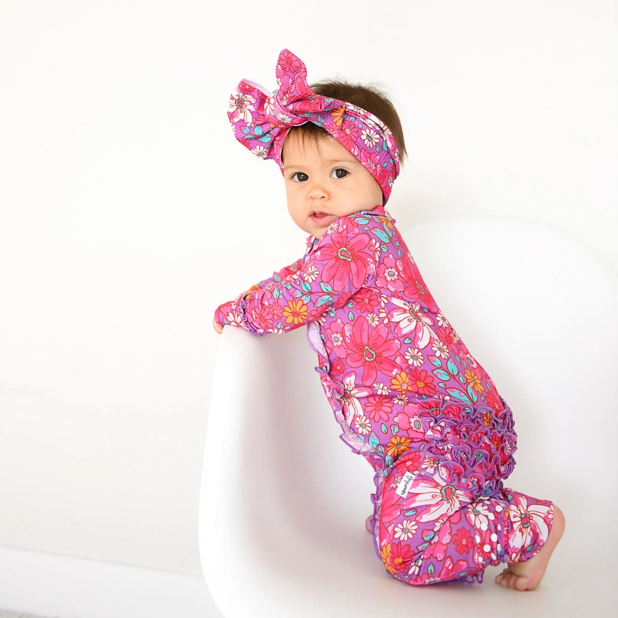Gigi and Max: Posie Ruffle Bamboo Zippy Romper
