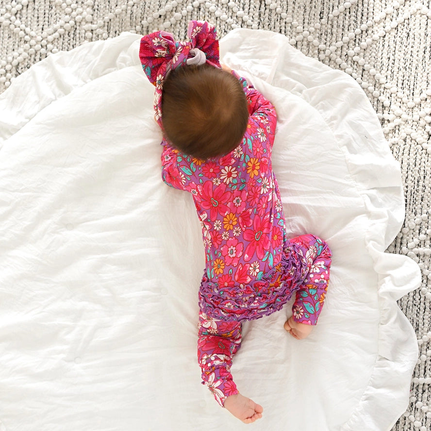Gigi and Max: Posie Ruffle Bamboo Zippy Romper