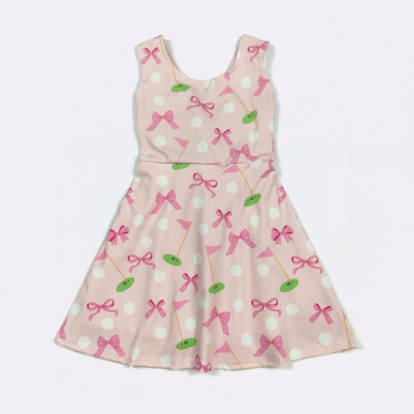 Preppy Pink Golf Girls Athletic Dress