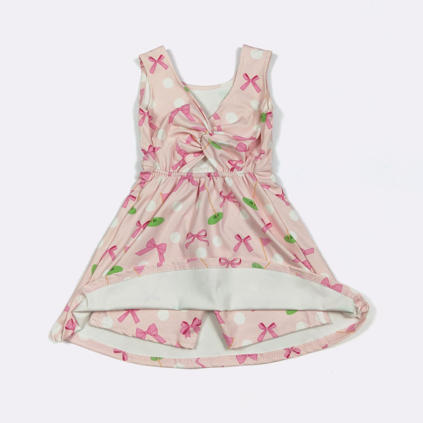 Preppy Pink Golf Girls Athletic Dress