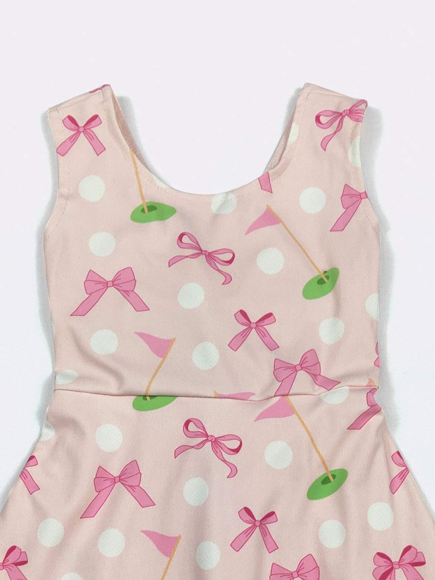 Preppy Pink Golf Girls Athletic Dress