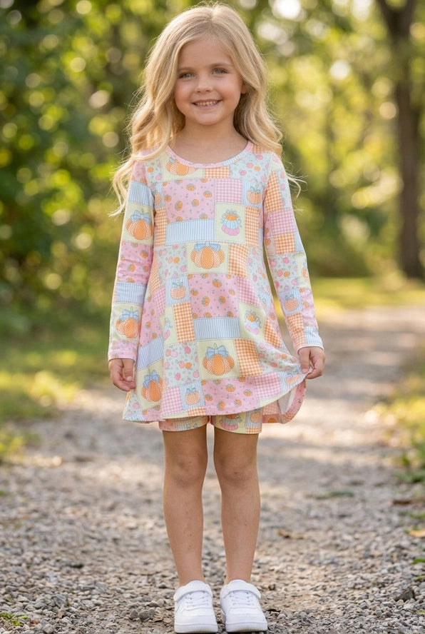 Patchwork Printed Athletic Dress w/undershorts