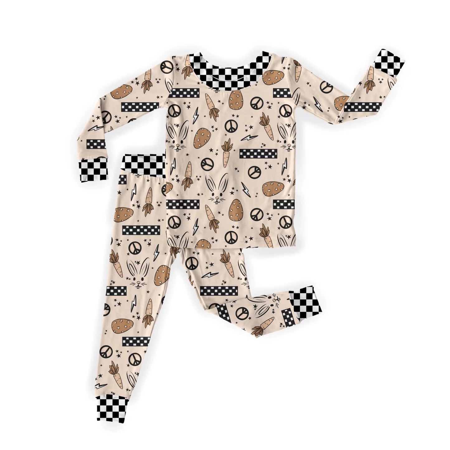 Smiley Daze: Rad Bolt Bunny Bamboo Two Piece Set