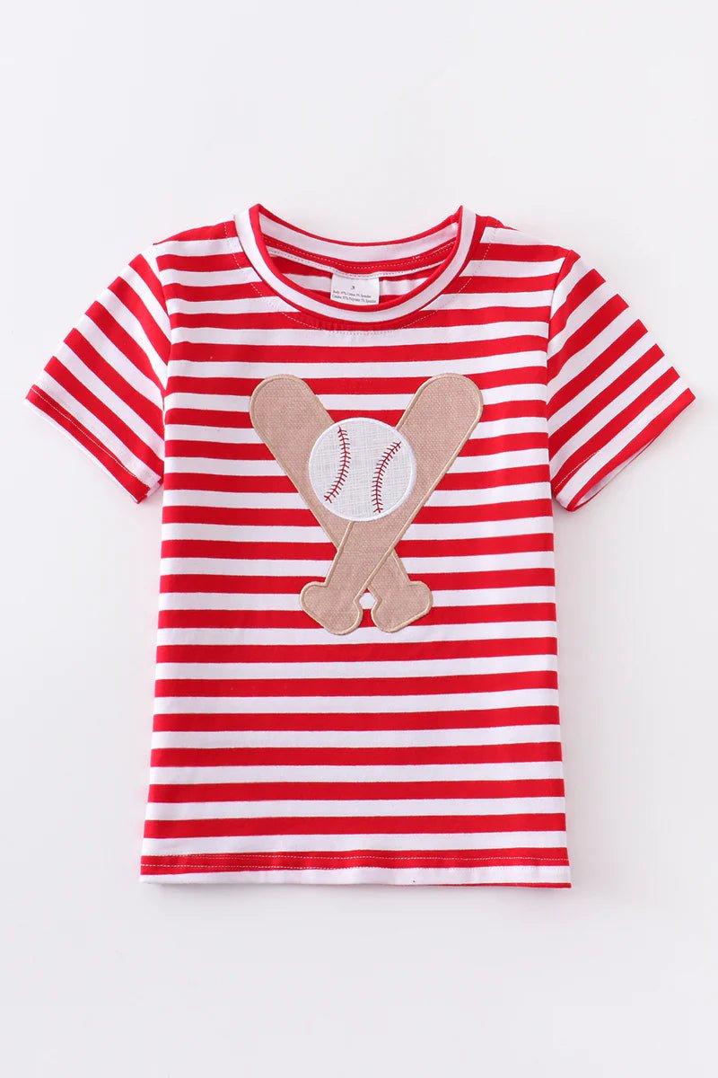 Red Stripe Baseball top