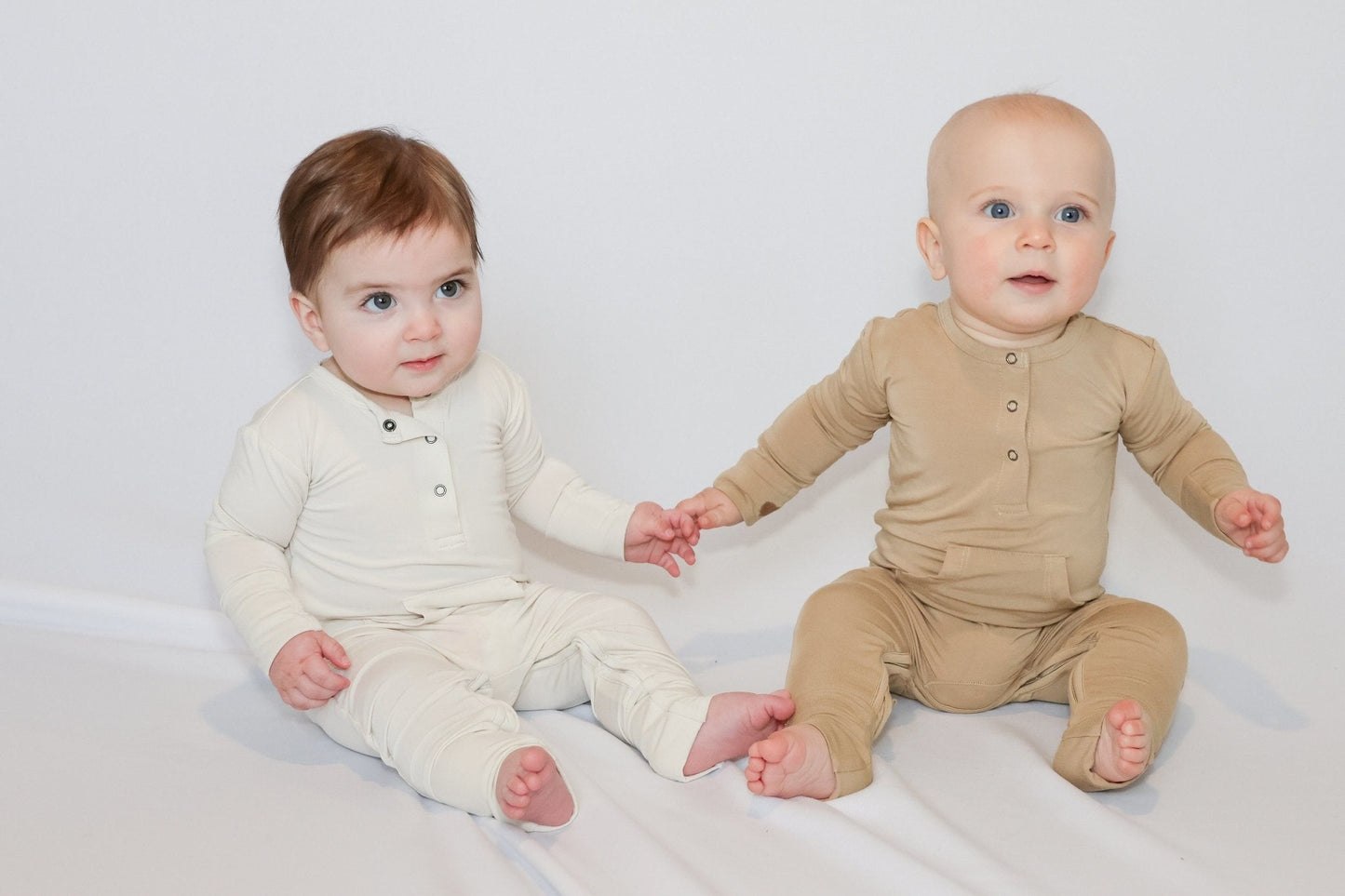Long Sleeve Romper - Cream