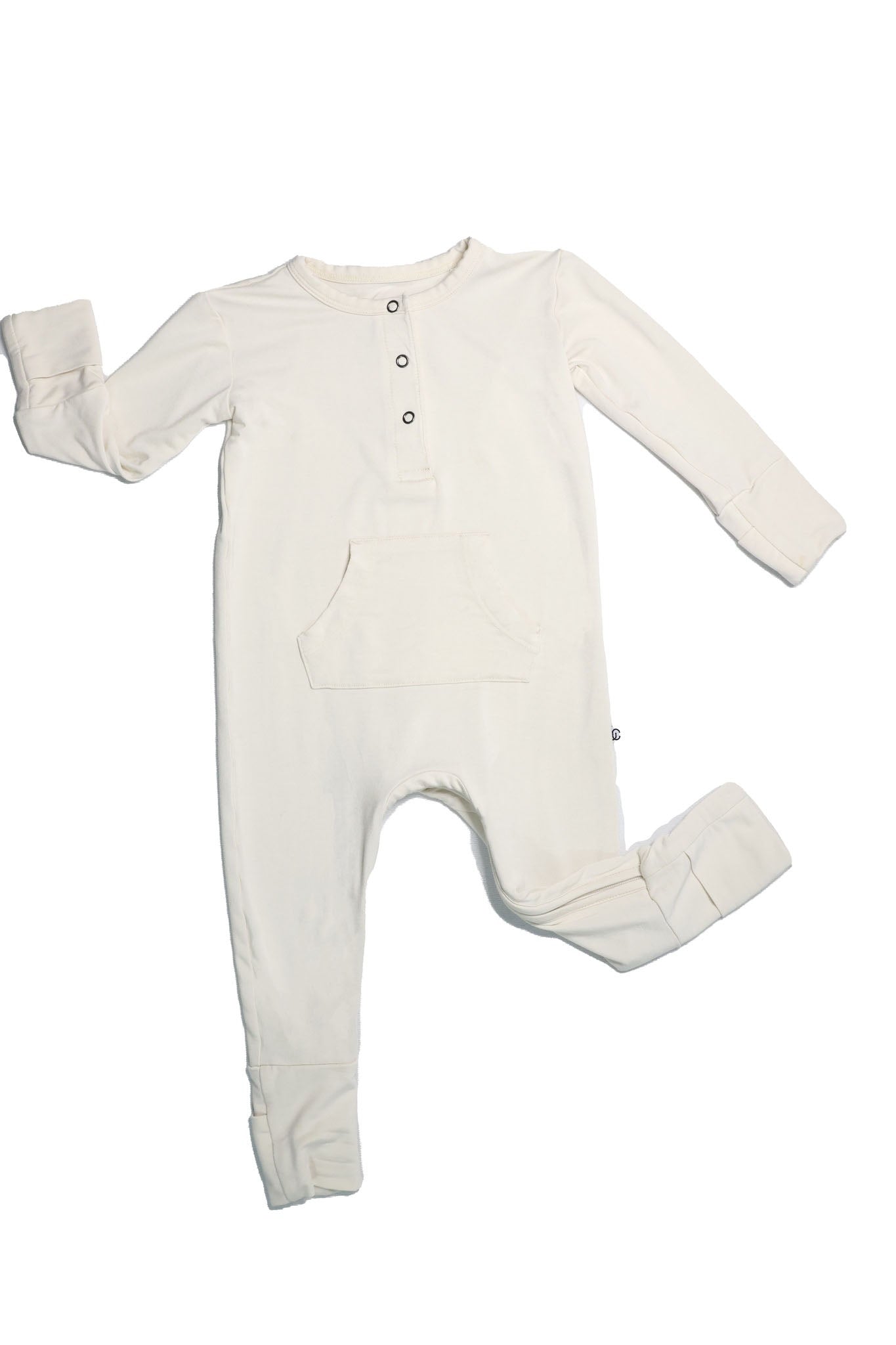Long Sleeve Romper - Cream