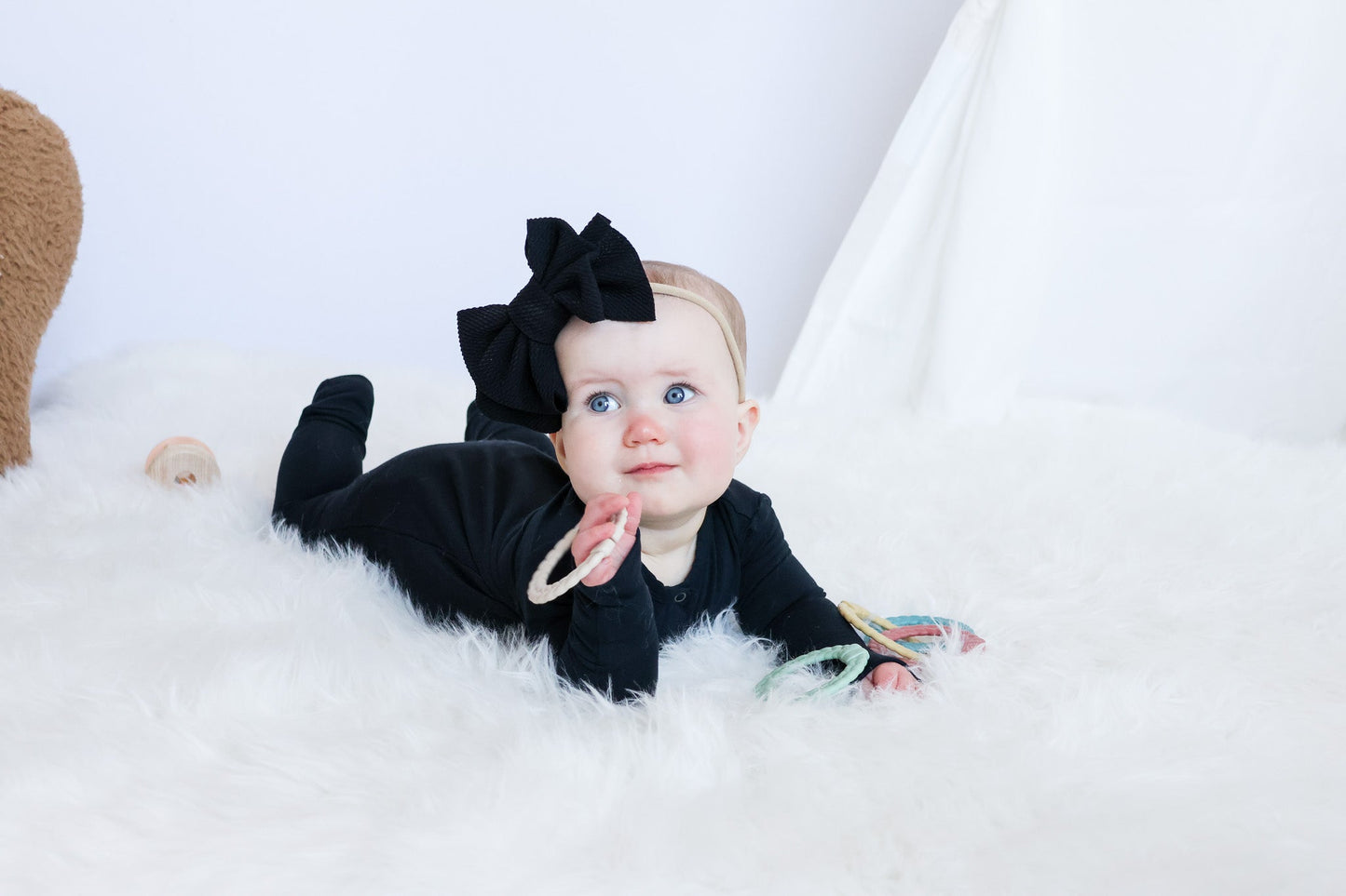 Long Sleeve Romper - Jett Black