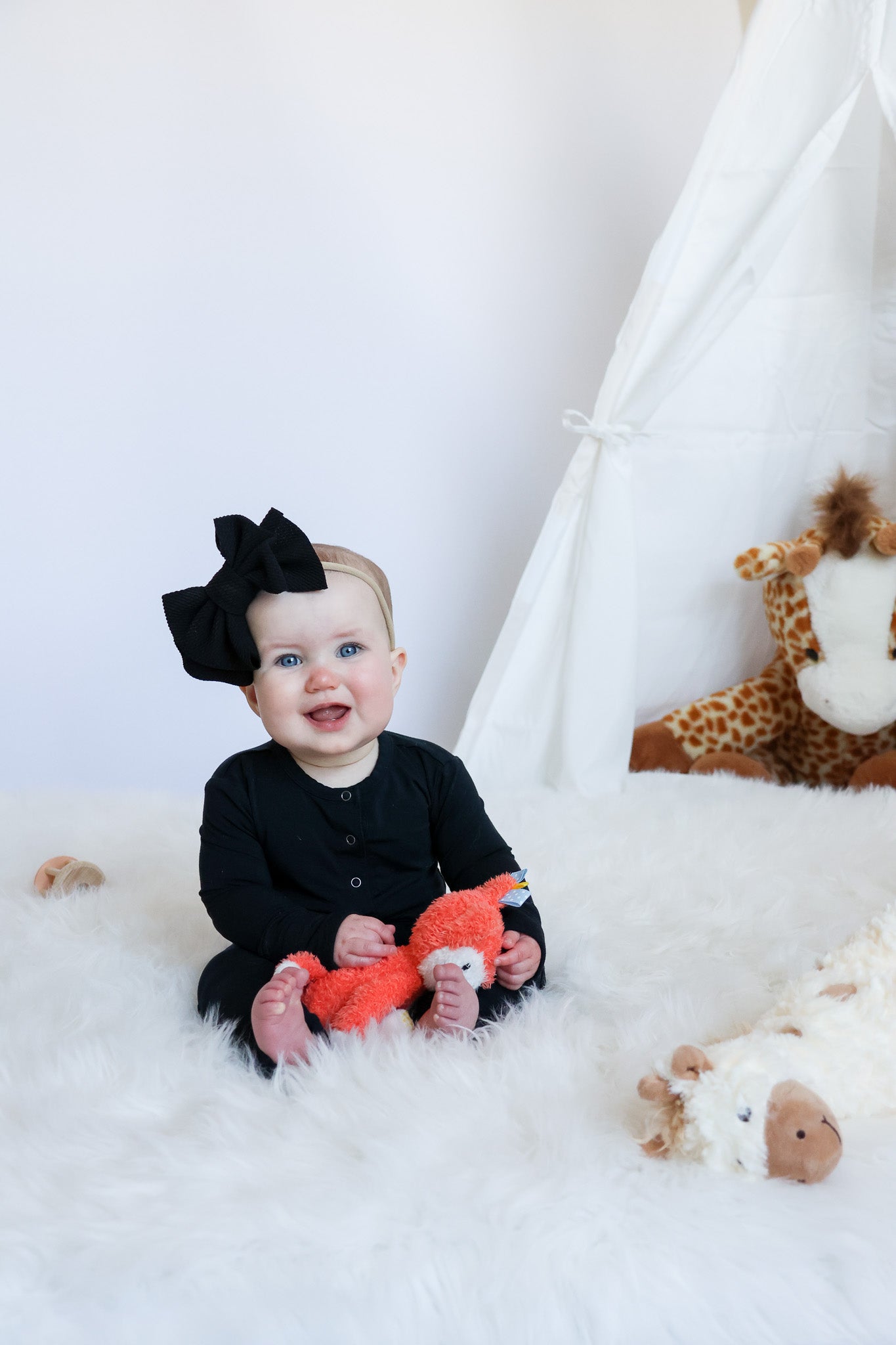 Long Sleeve Romper - Jett Black