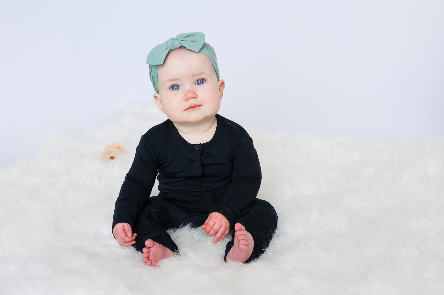 Long Sleeve Romper - Jett Black