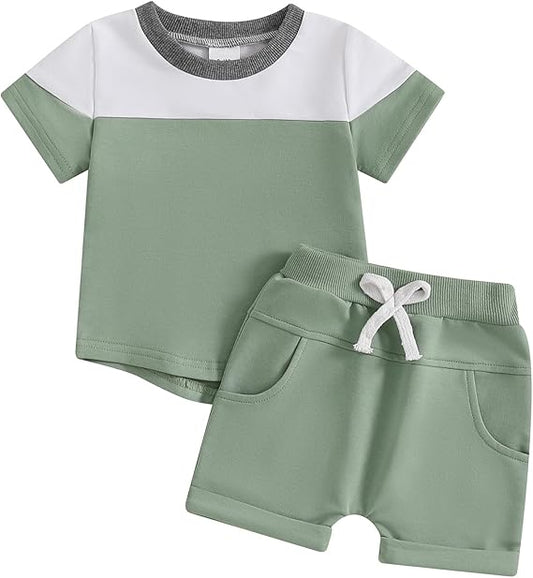 Sage Coorblock Shorts Set