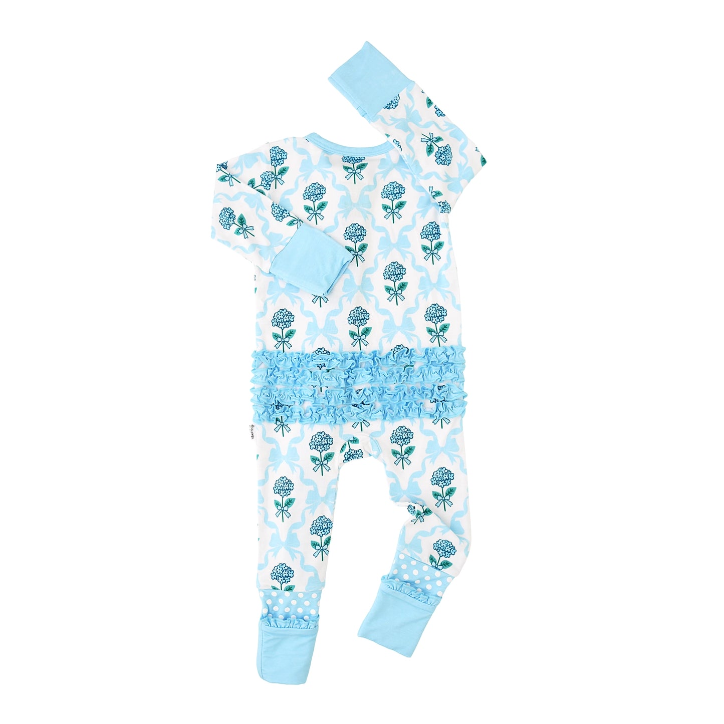 Gigi and Max: Savannah Floral Ruffle Bamboo Zippy Romper