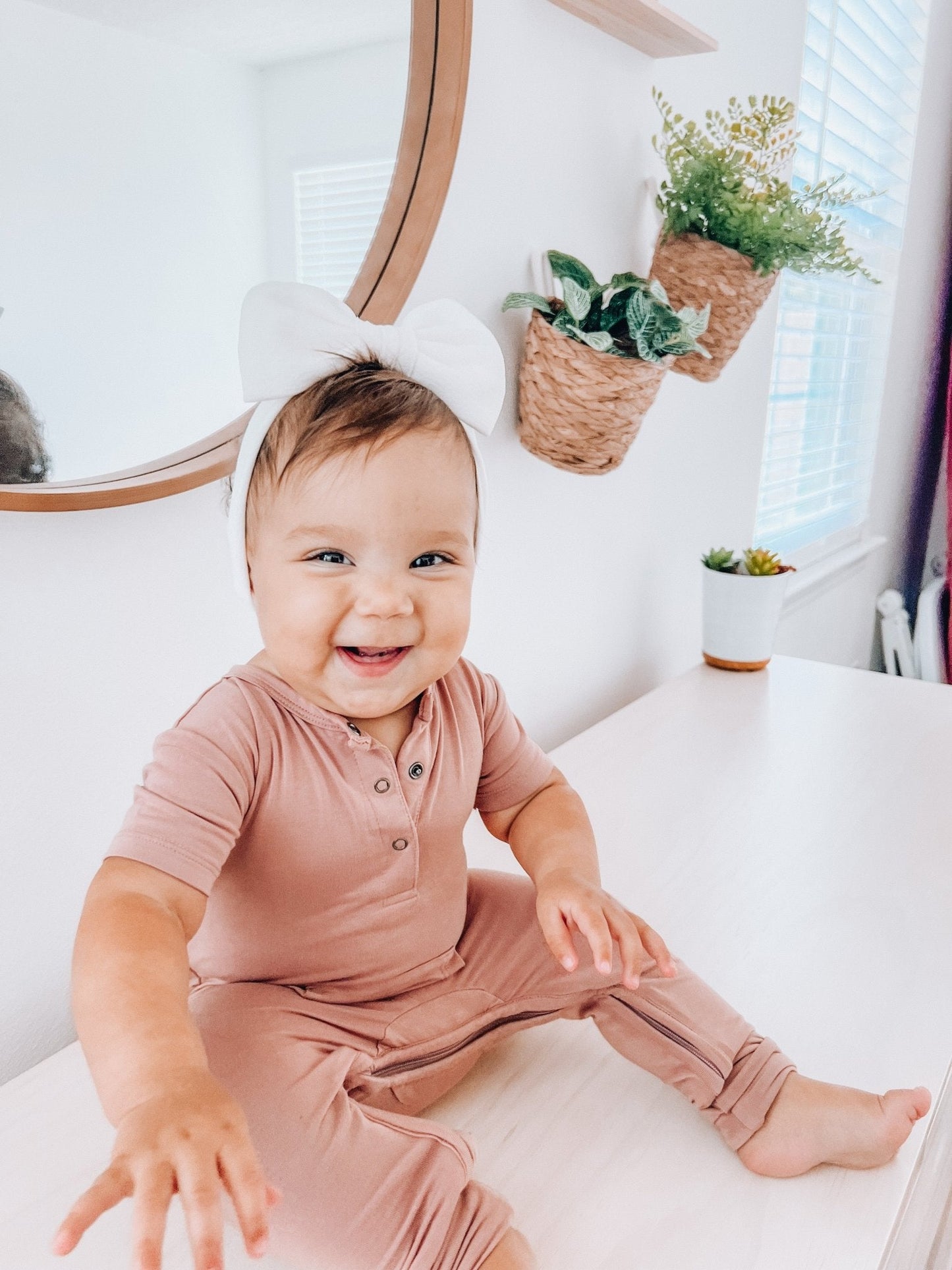 Short Sleeve Romper - Canyon Clay