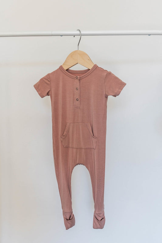 Short Sleeve Romper - Canyon Clay