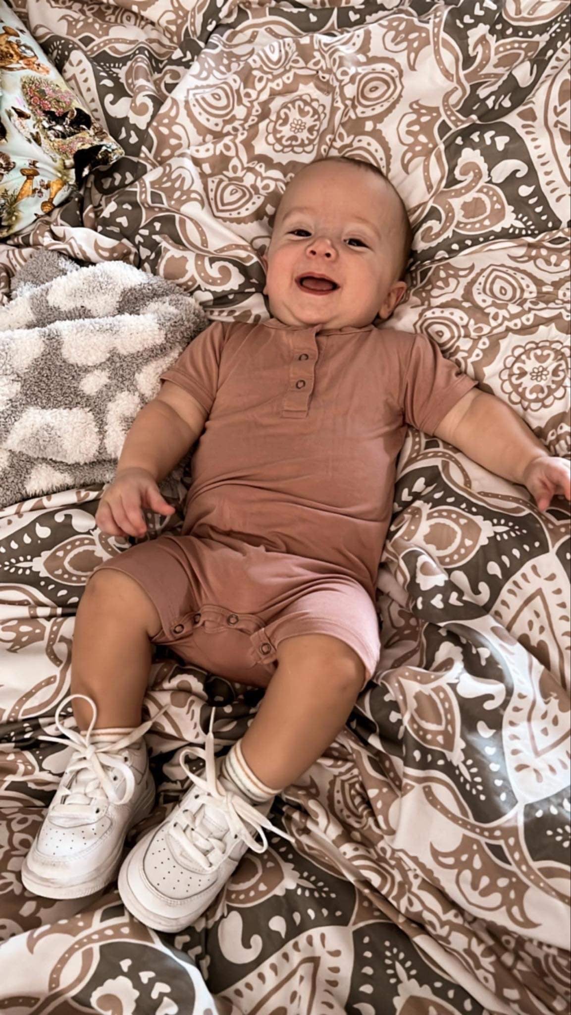 Shorty Romper- Canyon Clay