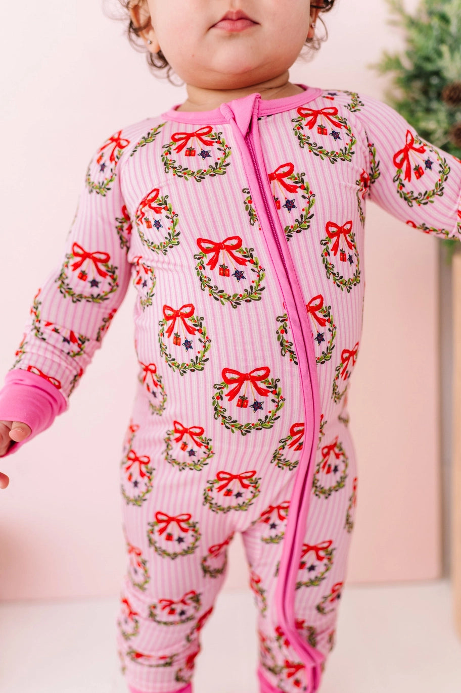 Kiki + Lulu: Sparkle & Spruce Ruffle Bamboo Zippy Romper