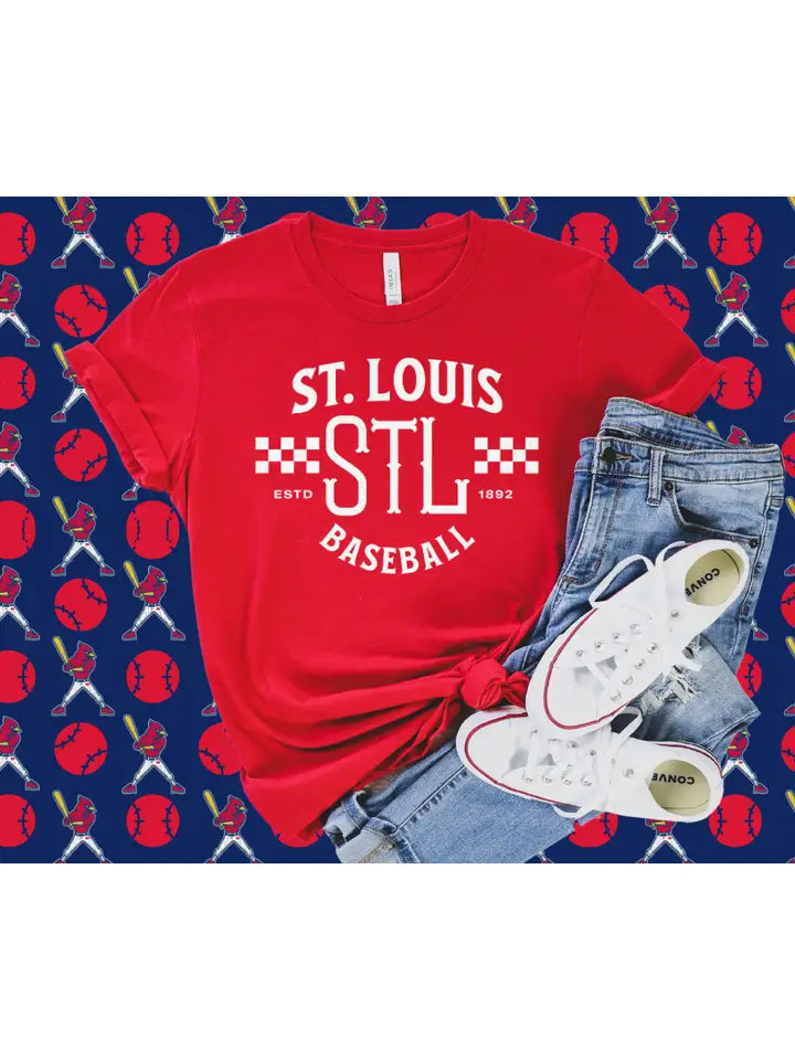 Vintage STL Baseball Red T-shirt