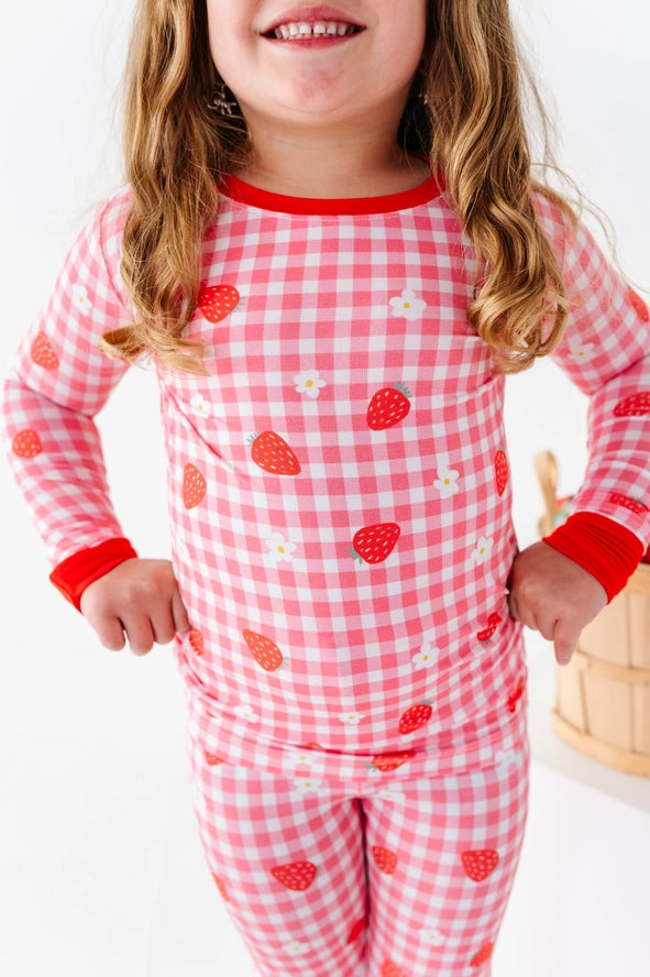 Kiki + Lulu: Strawberries & Dreams Bamboo Two Piece Set