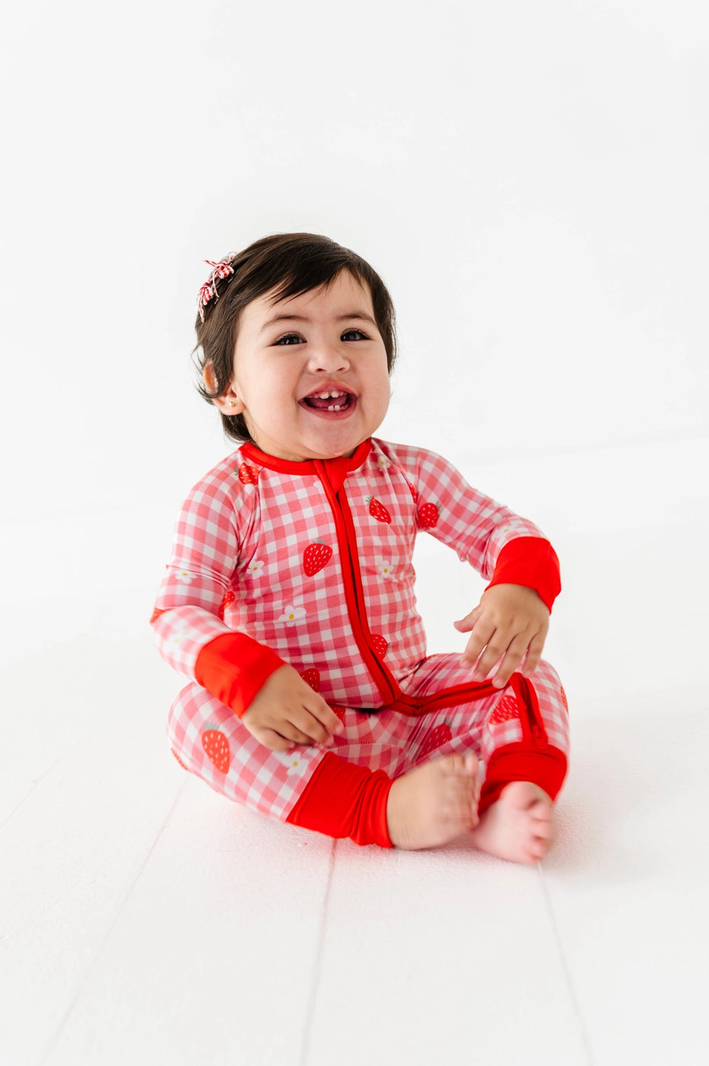 Kiki + Lulu: Strawberries & Dream Bamboo Zippy Romper