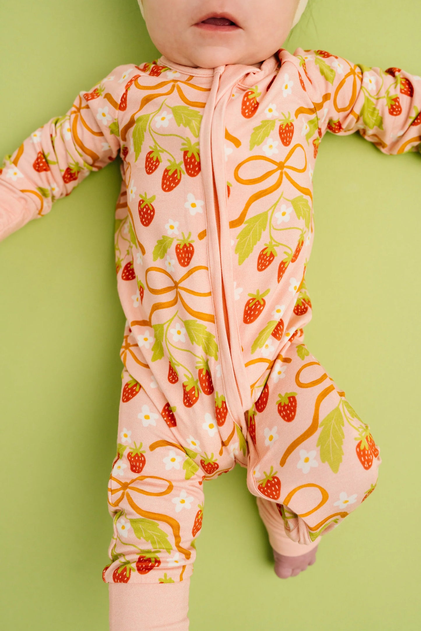Little One Shop: Sweet Strawberry Bamboo Zippy Romper