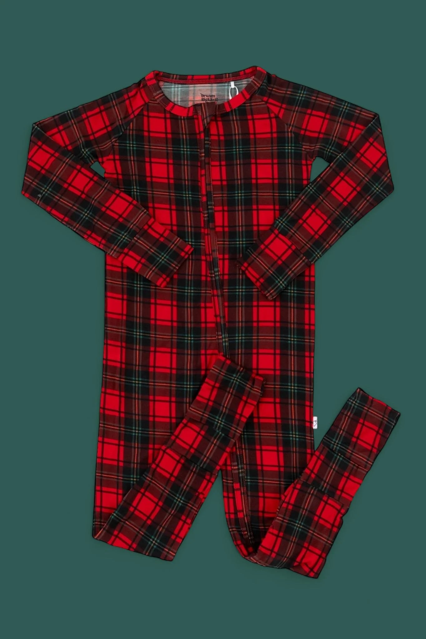 Dream Big: Tartan Cheer Bamboo Zippy Romper