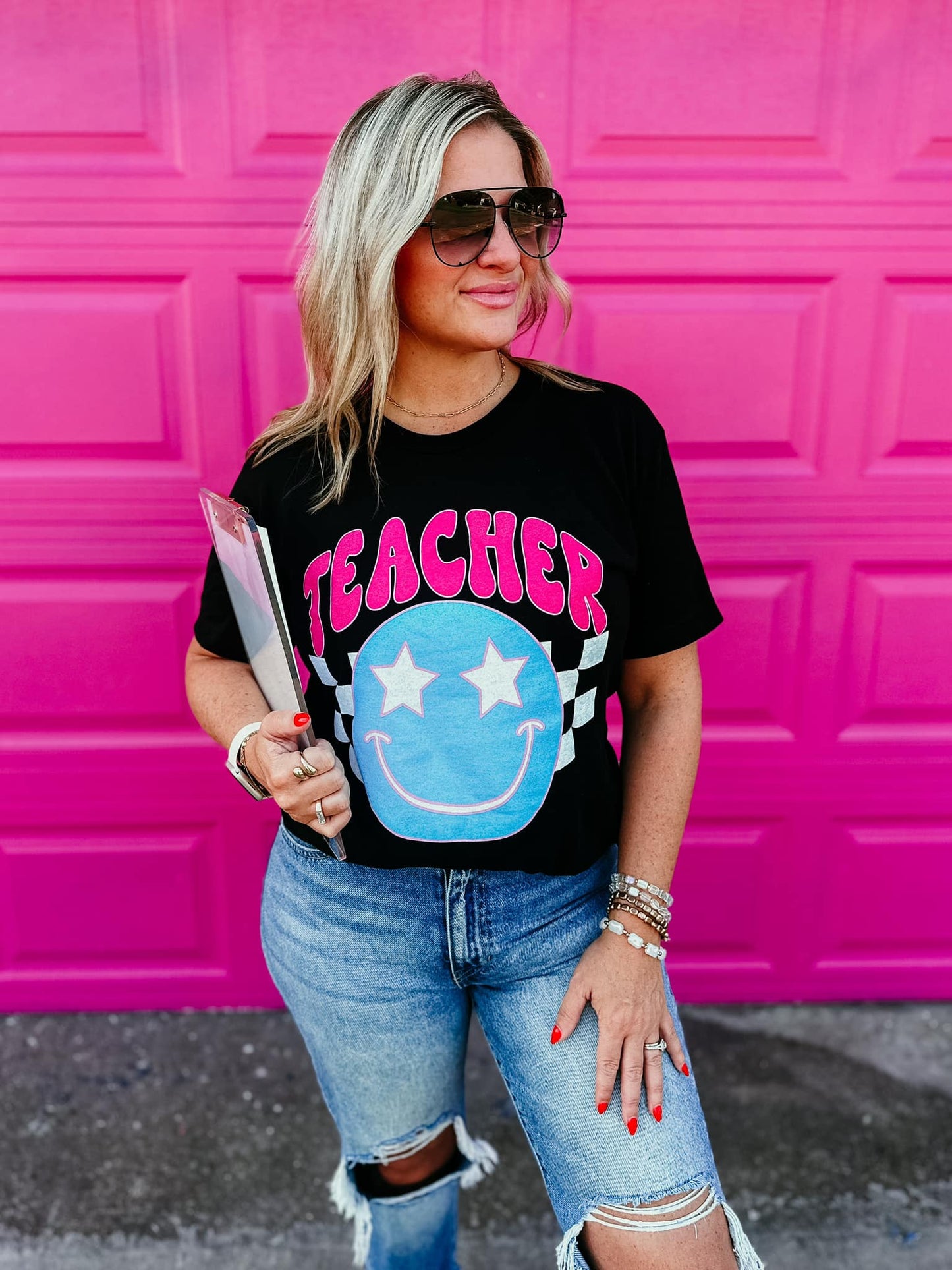 Teacher Smiley Tee