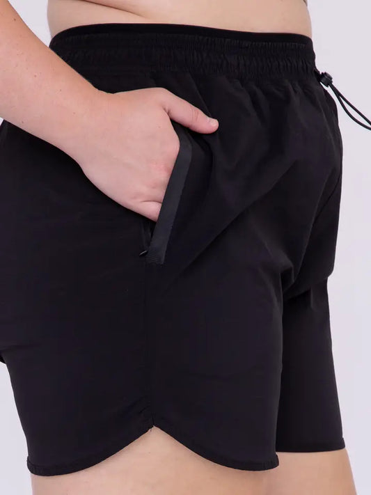 Mono B: Women's Black Toggle Drawstring Shorts