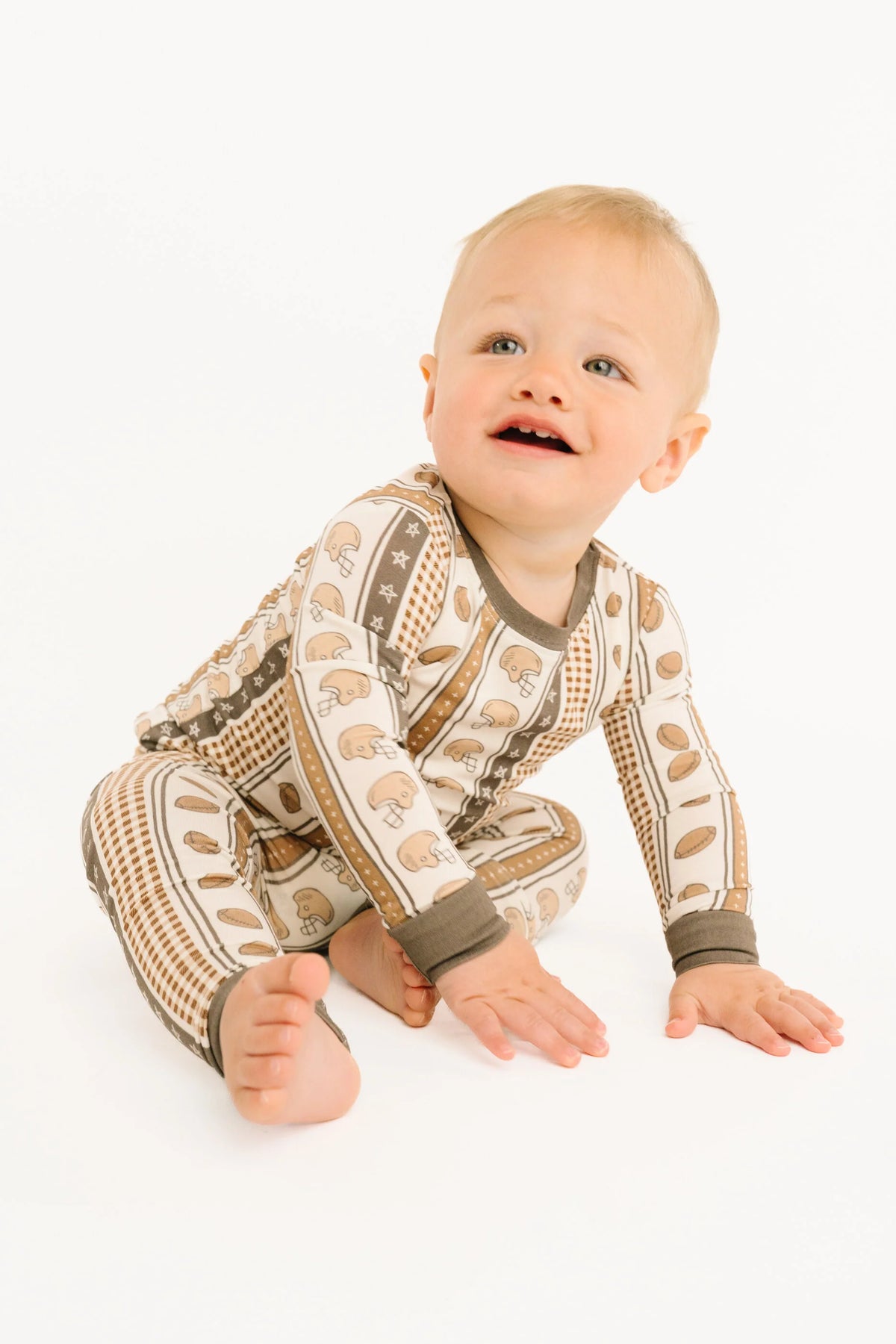 Little One Shop: Touchdown and Stripes Bamboo Two Piece Set