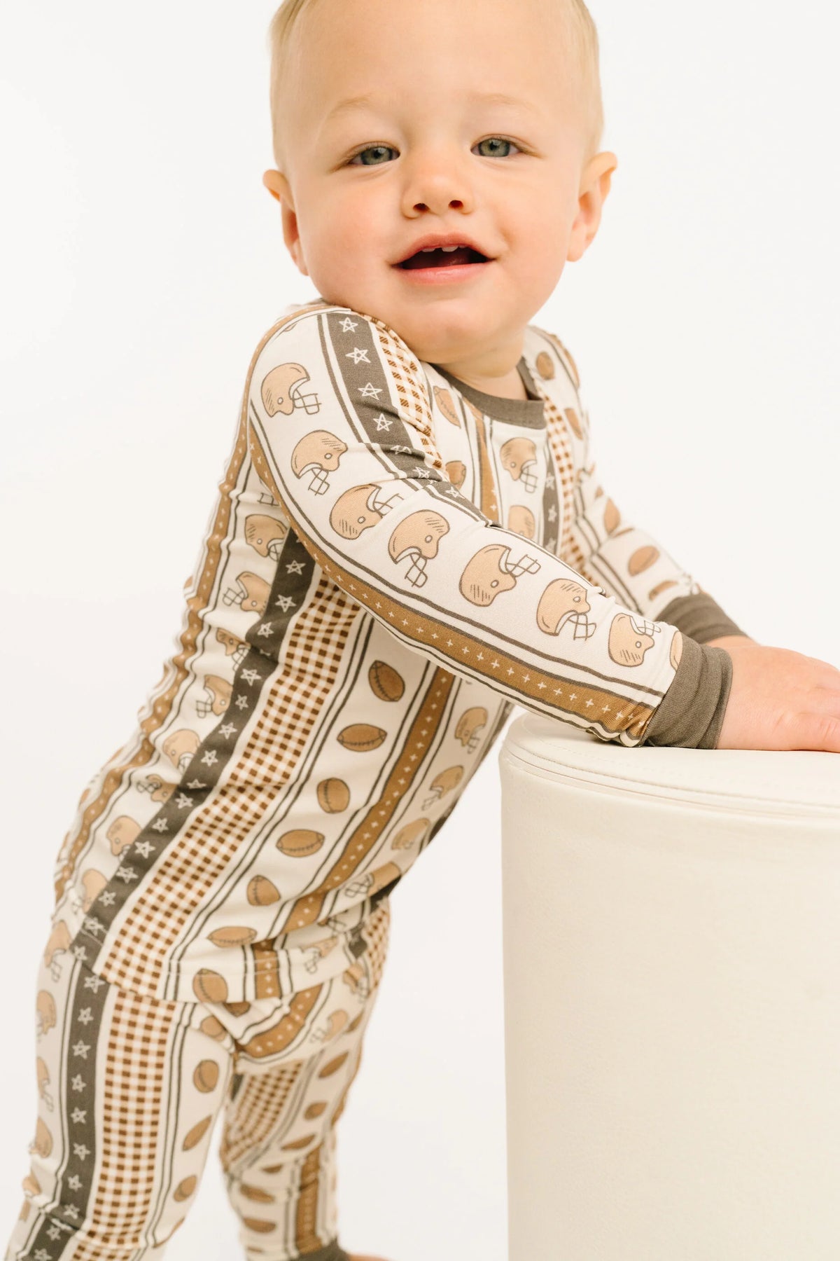 Little One Shop: Touchdown and Stripes Bamboo Two Piece Set