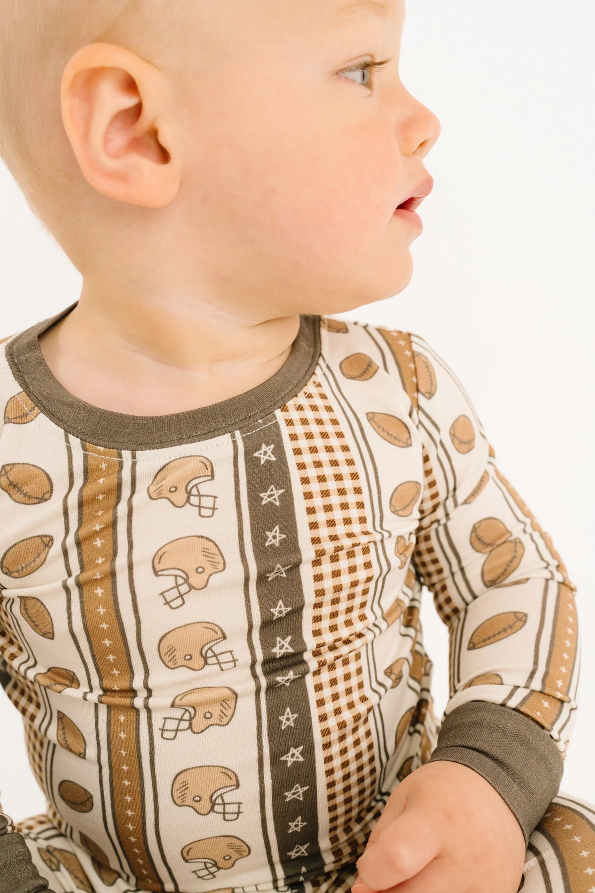 Little One Shop: Touchdown and Stripes Bamboo Two Piece Set