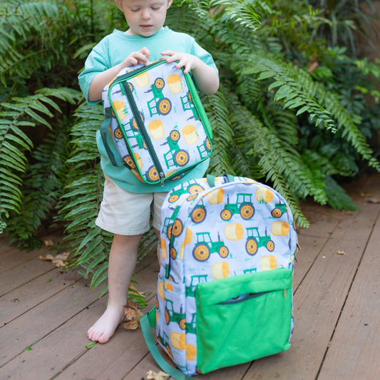 Green Tractor "See me rollin" Backpack