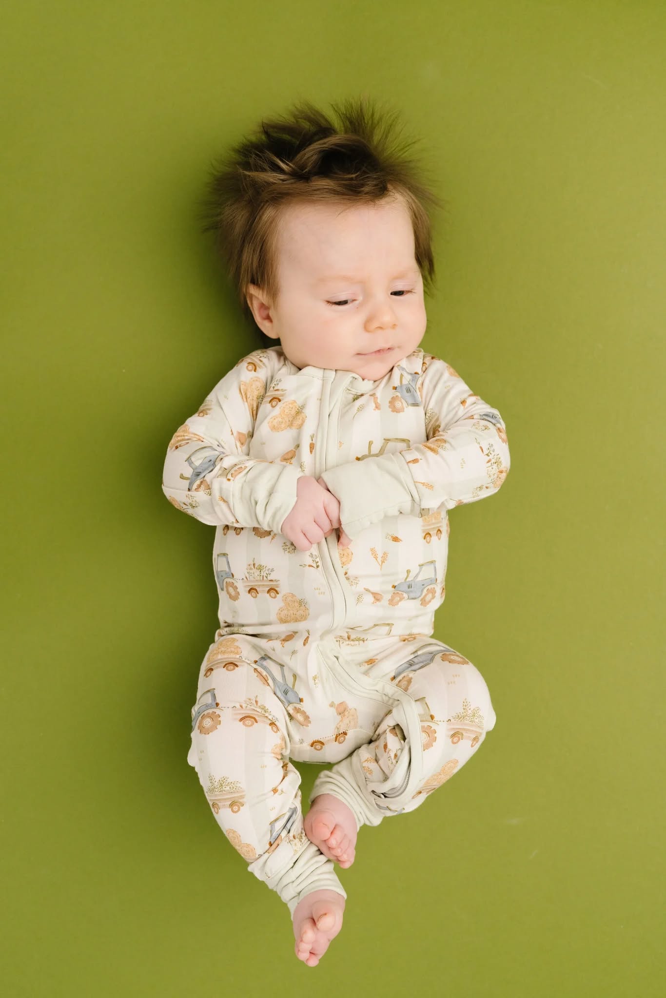 Little One Shop: Tractor Trails Bamboo Zippy Romper