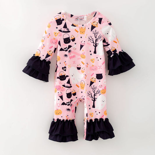 Treat-A-BOO Pink Ruffle Romper
