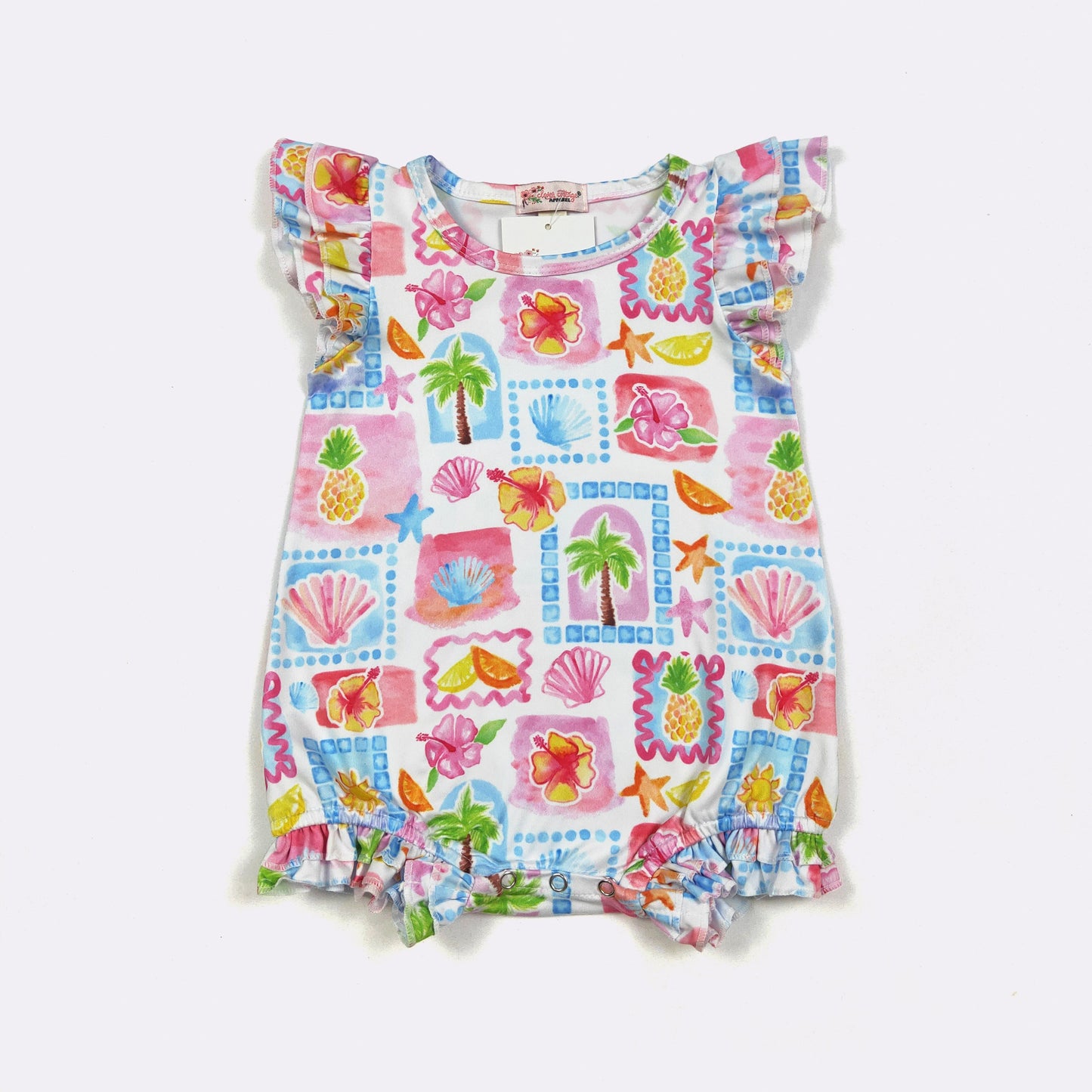 Tropical Print Baby Romper