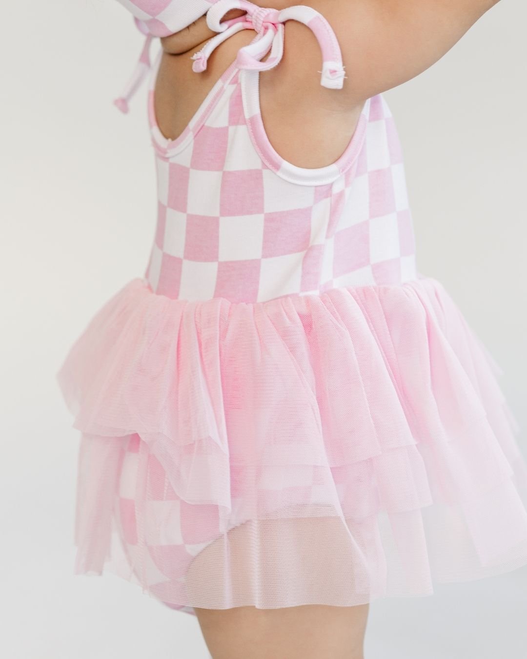 Tutu Romper | Checkered Pink