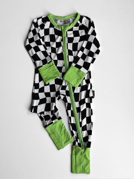 Smiley Daze: Twilight Zone Bamboo Zippy Romper