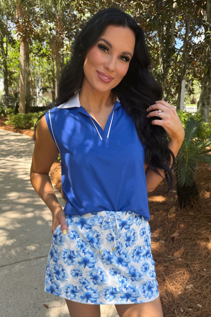 Watercolor Blossom Skort
