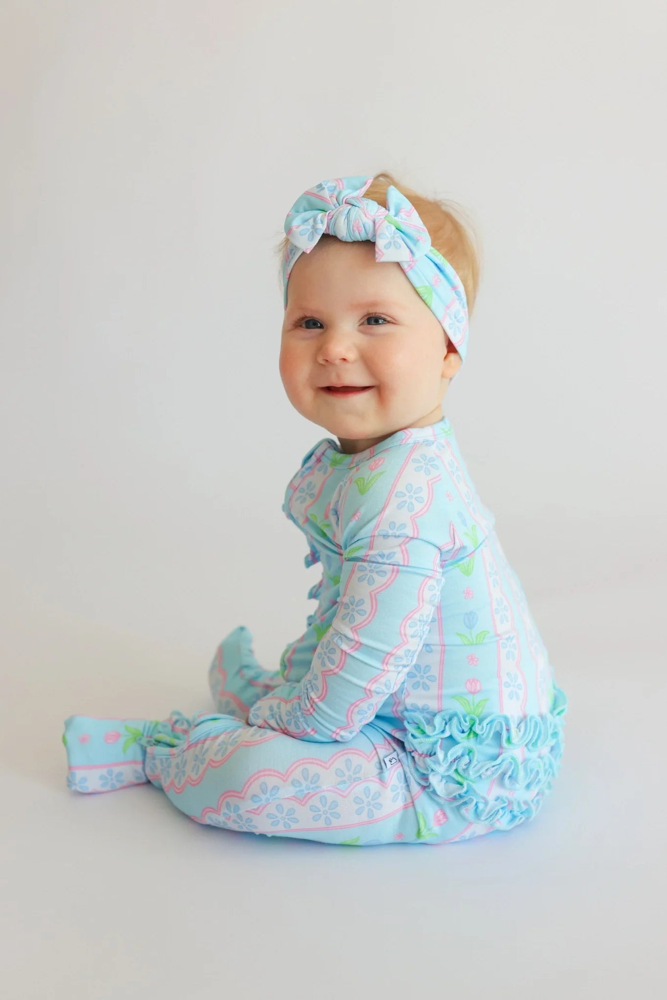 Dream Big: Whimsy Tulip Ruffle Bamboo Zippy Romper