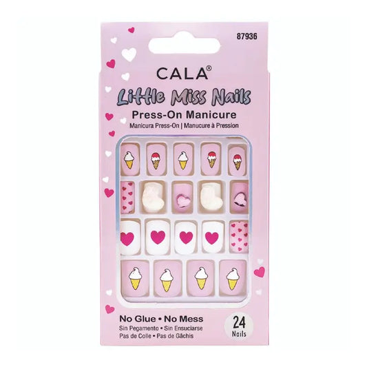 White Little Miss Nails Press-On Manicure Kit