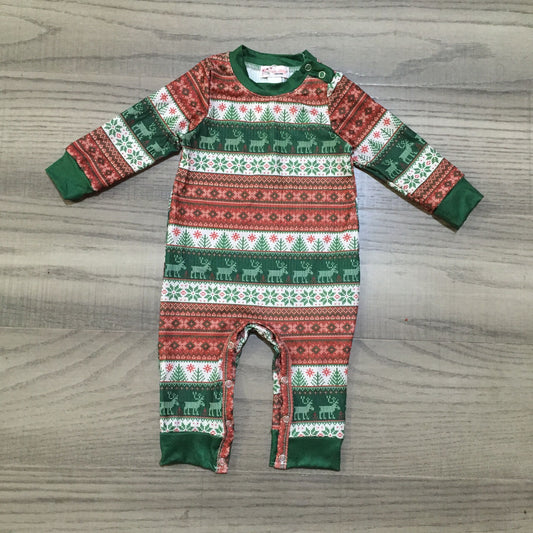 "Ugly" Christmas Pattern Baby Romper