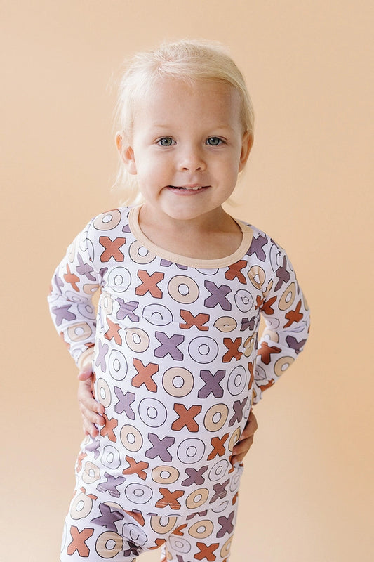 Lucky Panda Kids: XOXO Bamboo Two Piece Set