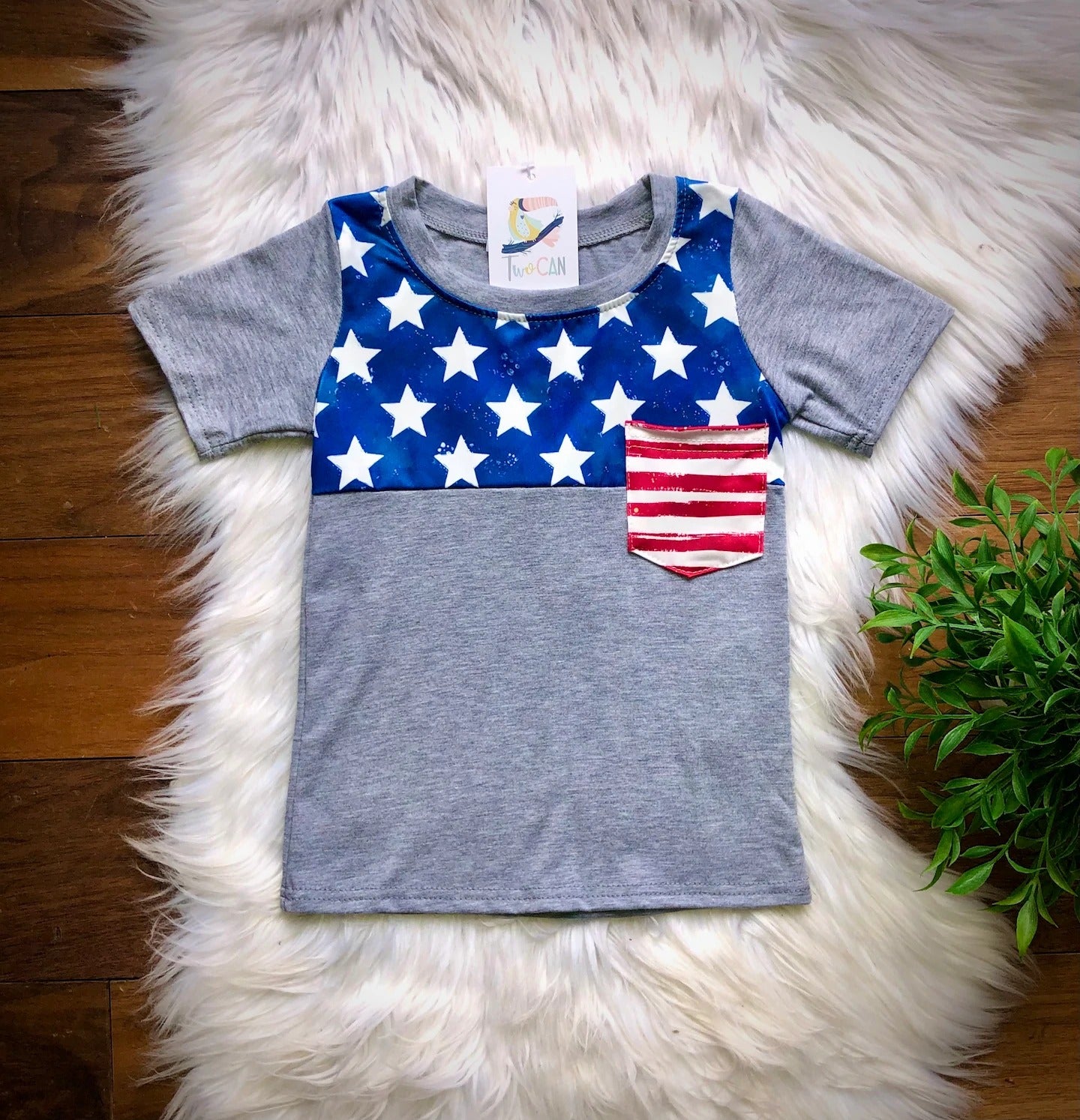 Boy's Fourth of July pocket tee