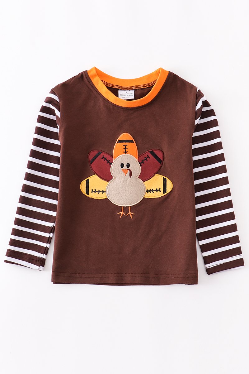 Boys turkey stripe shirt