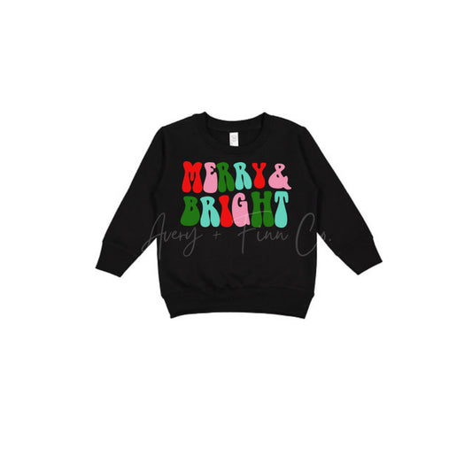 Black Merry & Bright Crewneck